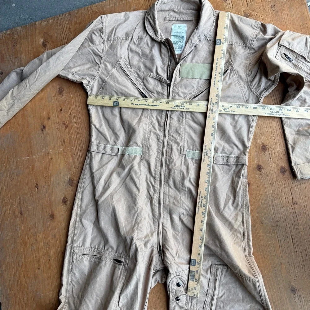Carter Industries Men's Military CWU-27/P Nomex Flight Suit Tan Coveralls 46R